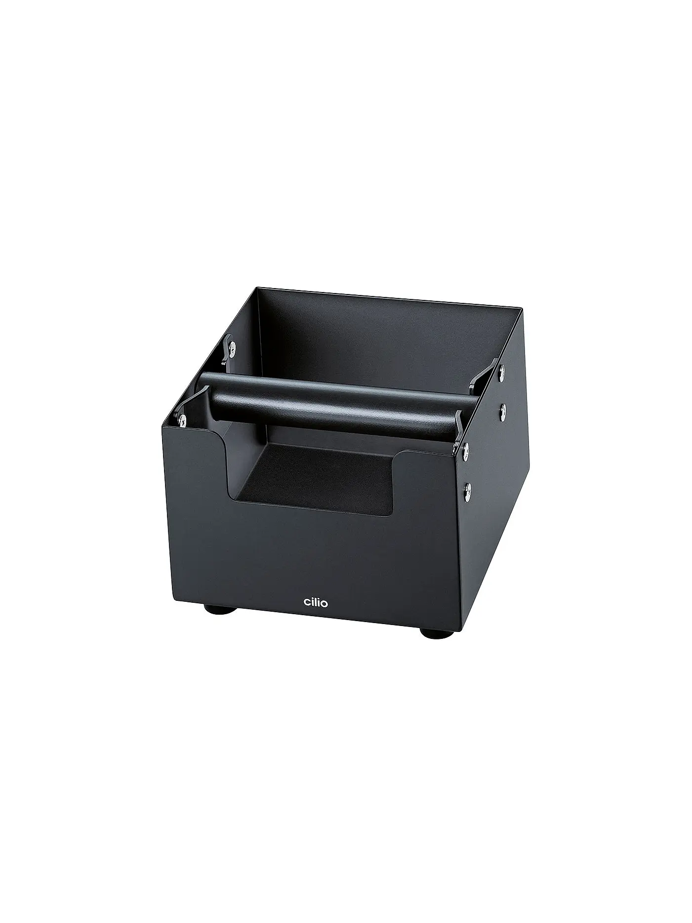 CILIO | Espresso-Ausschlagdose 16x16cm BARISTA Edelstahl Schwarz | 